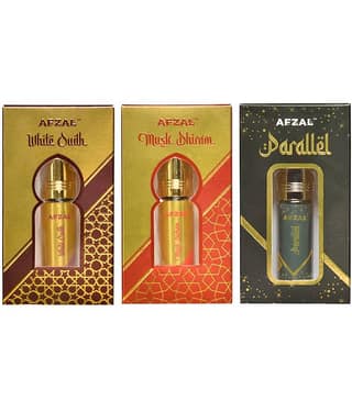 AFZAL WHITE OUDH MUSK DHIRAM PARALLEL 6ML ATTAR ROLL ON PK3