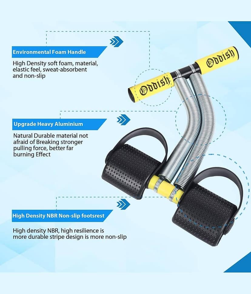 ODDISH; way to fitness Tummy Trimmer Double Spring With Foam Grip Handle - Your Perfect Fitness Companion for a Healthier Lifestyle For Men & Women view 2