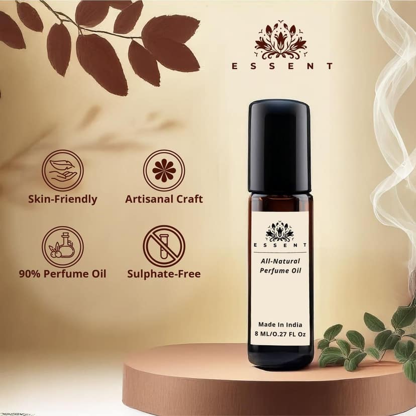 Essent Arabian Nights Roll-On Attar 0.27 fl. oz. (8 ml) | Long-Lasting Natural Fragrance | Alcohol-Free Perfume Oil view 3
