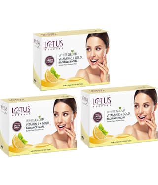 Lotus Herbals Whiteglow Vitamin C Single Facial Kit 57g (Pack of 3)
