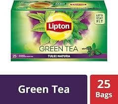 Lipton Tulsi Natura Green Tea Bags, 32.5 G (25 Bags X 1.3 G Each)