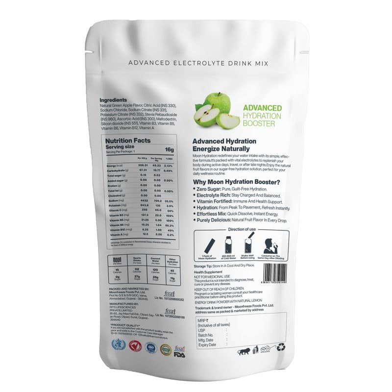 Moon Lunar Green Apple Hydration, 96 gm view 2