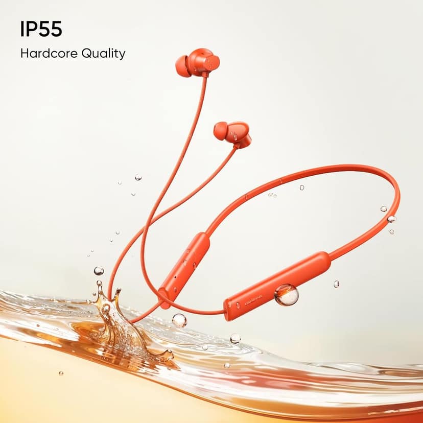 realme Buds Wireless 5 Lite in Ear Bluetooth Neckband with 12.4 mm Dynamic Bass Boost Driver,Upto 35 Hours Playback,45ms Low Latency,IP55 Dust & Water Resistant, Bluetooth V5.4 (Void Black) view 4