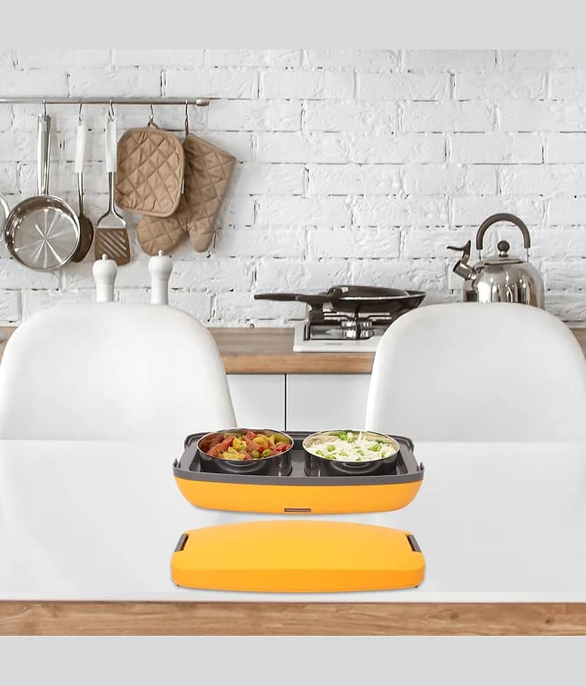 Jaypee Plus Hotpots Stainless Steel Electric Lunch Box 2 - Container ( Pack of 1 ) view 2