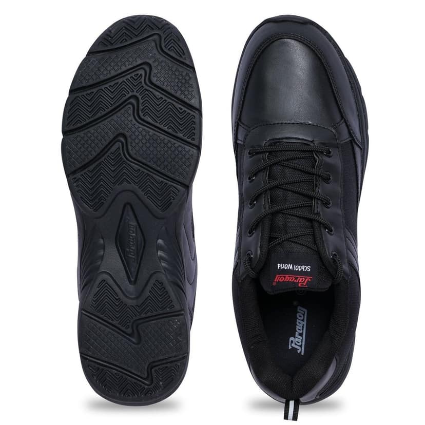 Paragon Ultra Comfortable, Lightweight and Durable Boy's Black School Shoes for Everyday Use | Uniform Shoes with Lace-Up Closure and Breathable Outer Fabric view 5