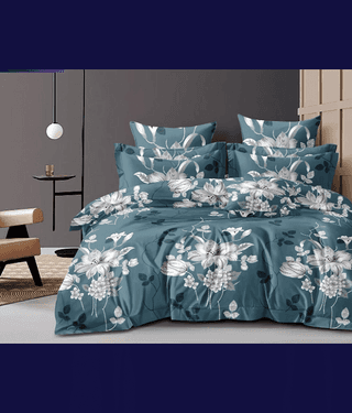 NeLeo Poly Cotton 1 Double King Bedsheet with 2 Pillow Covers ( Green )