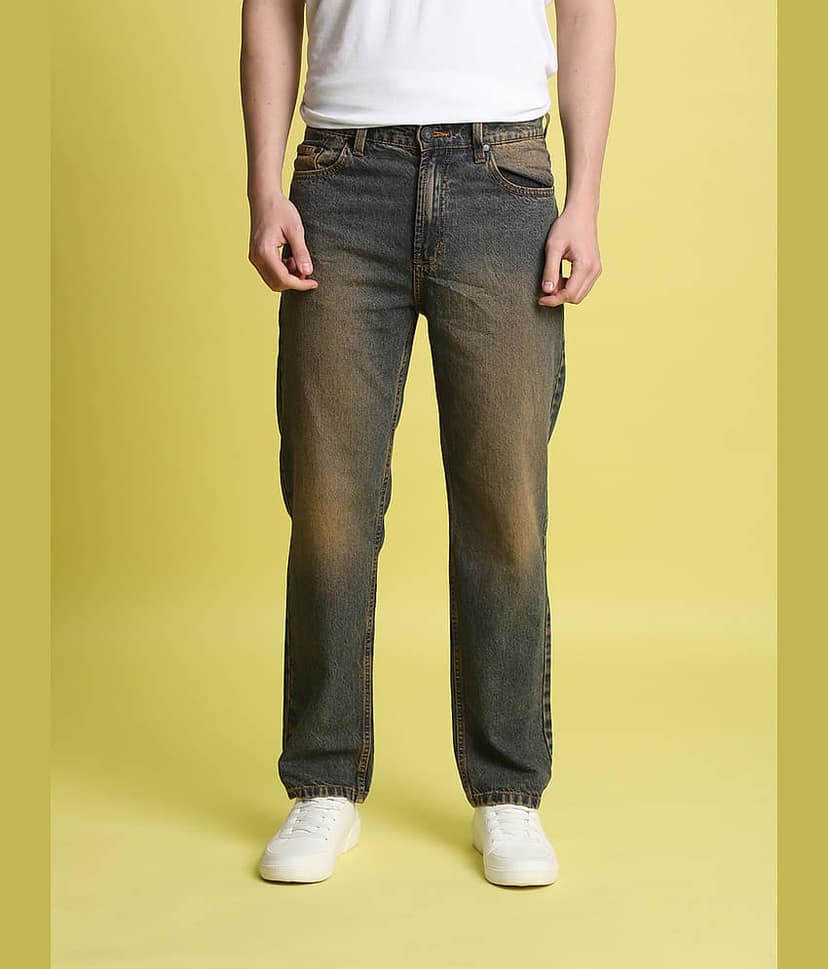 Bene Kleed Straight Faded Men's Jeans - Blue ( Pack of 1 )