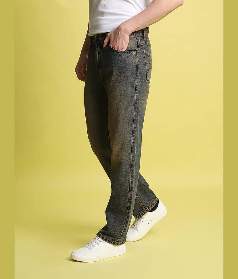 Bene Kleed Straight Faded Men's Jeans - Blue ( Pack of 1 ) view 3