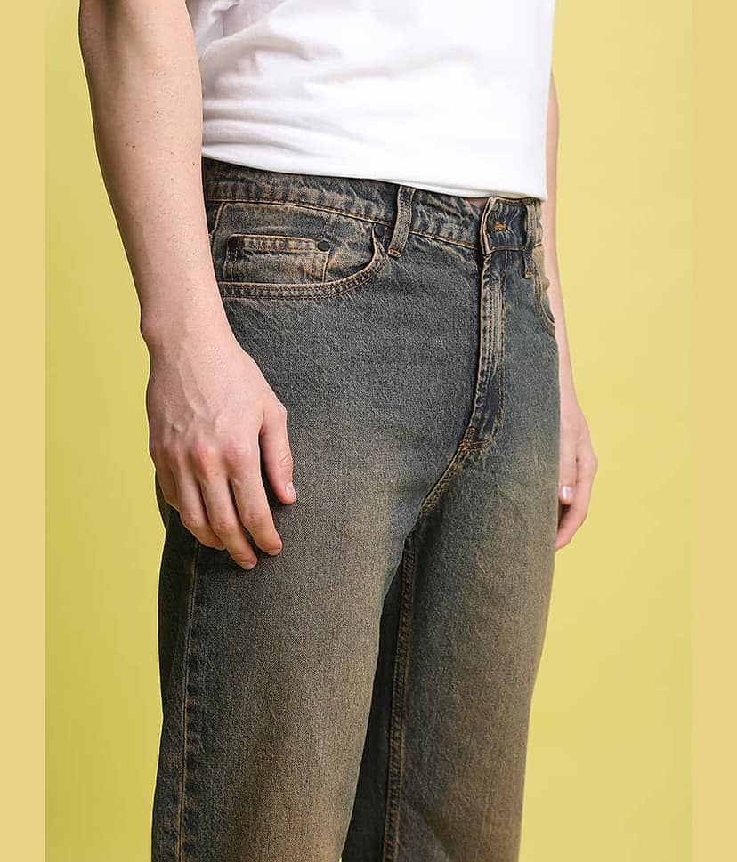 Bene Kleed Straight Faded Men's Jeans - Blue ( Pack of 1 ) view 7