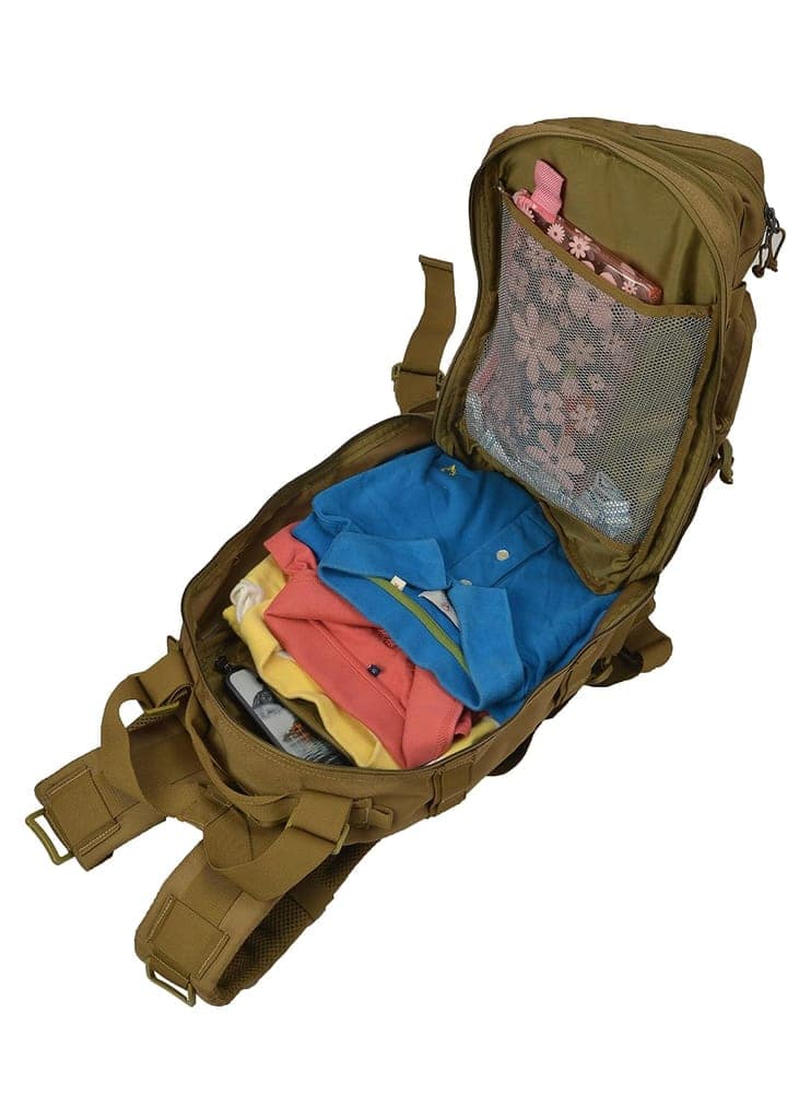 Tactical 29L Medium Trekking Backpack with Multiple Pockets|Army Camo Molle Rucksack Bag for Men Women Boys|Water resistant Light Weight|Hiking Daypack Weekender Camping Bags view 2