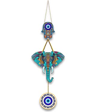 Evil eye elephant wall hanging showpiece for home decoration wall hanging decor wall decoration living room hall door decoration decorative items gift home decor