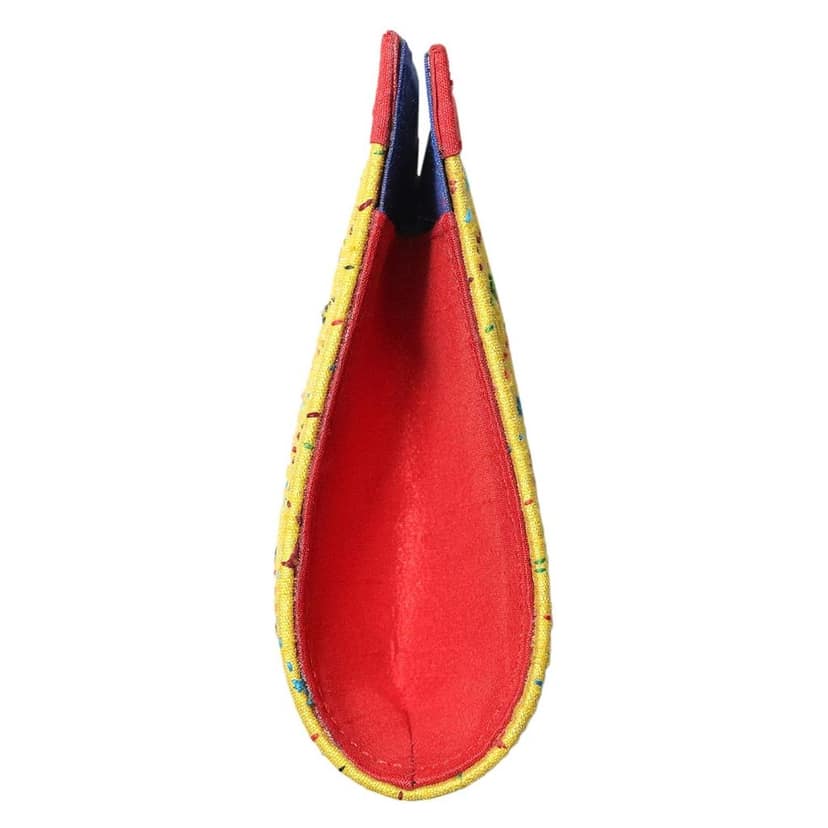 Garvi Gurjari (A Gujarat Govt Enterprise Yellow Cotton Clutch Bag view 4