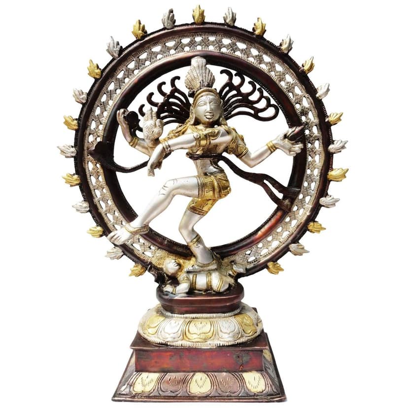 Brass Showpiece Nataraja, Natraja God Idol Statue, Height : 14 Inch (BSMAS358) view 2