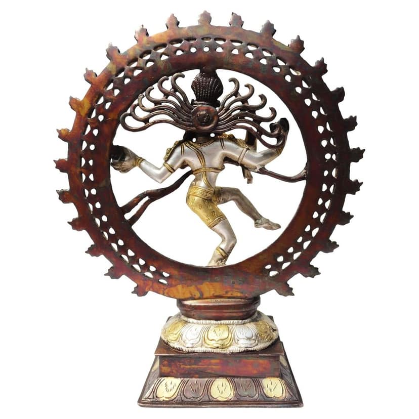 Brass Showpiece Nataraja, Natraja God Idol Statue, Height : 14 Inch (BSMAS358) view 3