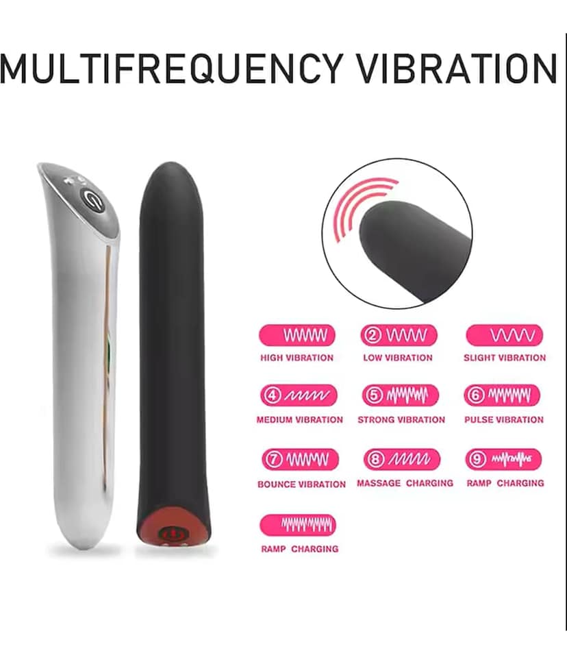 Rechargeable Bullet Massager, Full Body Muscle Relaxation With 6 Vibration, Assorted Color (Pack of 1) view 2