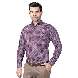 DUKUL Men'ss Printed Cotton Shirt Full Sleeve Regular Fit | Perfect for Formal & Casual Wear
