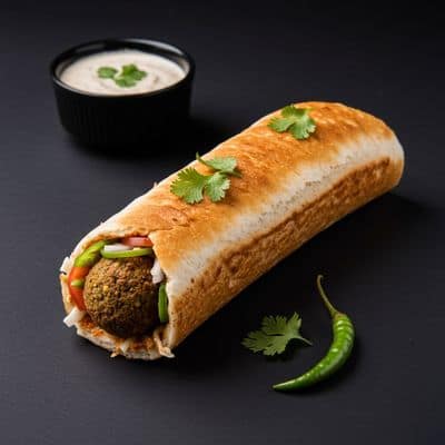 Crispy Paneer Falafel Roll