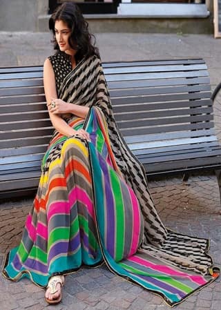 Laxmipati Multicolor Printed Georgette Saree