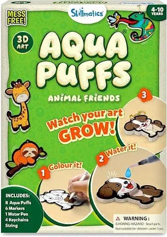 Aqua Puffs 3D Art Kit – Animals, Mess-Free Painting Craft Kit view 2