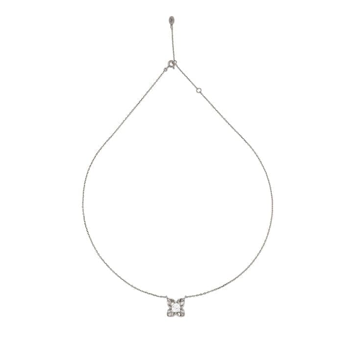 Silver Floral Pendant with Chain view 6
