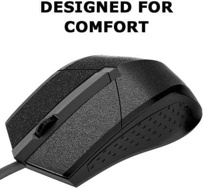 QUANTUM QHM224D Wired Optical Mouse (USB 2.0, Black) view 3