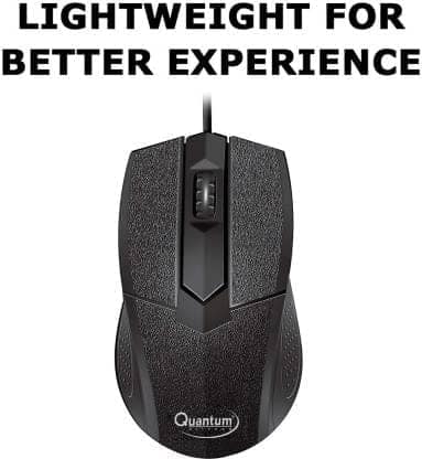 QUANTUM QHM224D Wired Optical Mouse (USB 2.0, Black) view 4