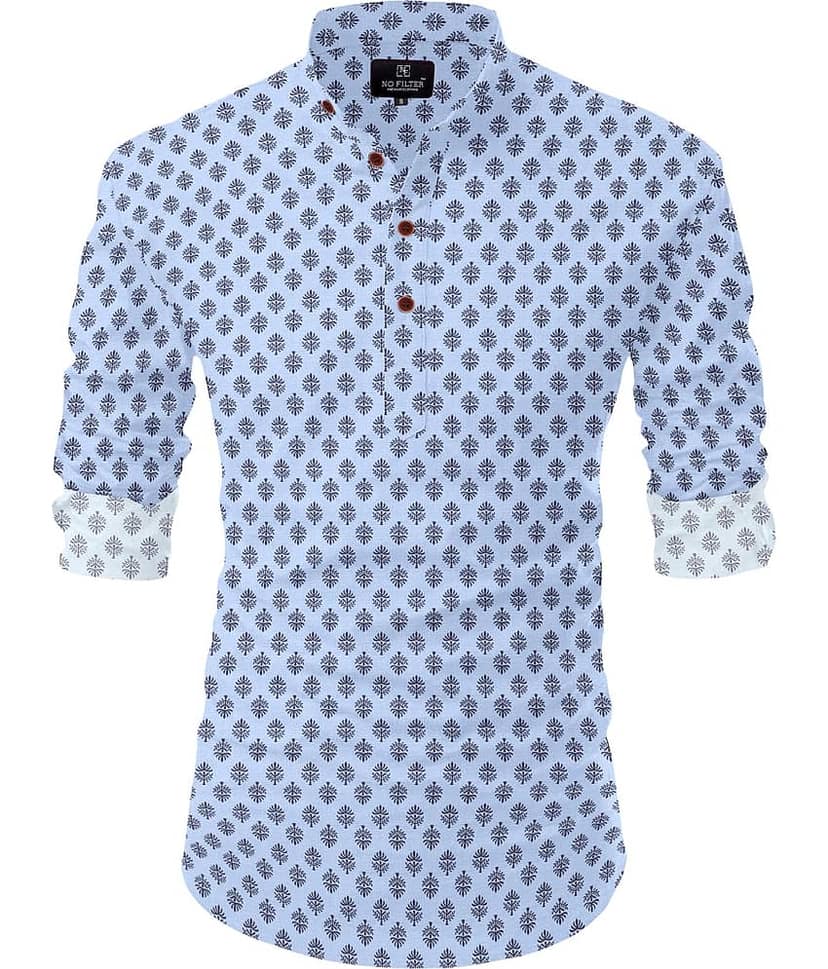 Nofilter Pink Cotton Blend Men's Regular Kurta ( Pack of 1 )