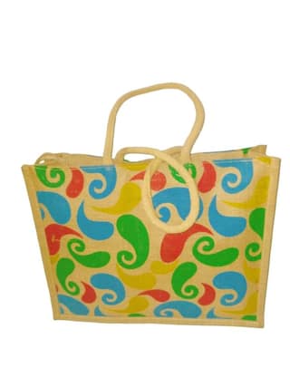 Multicolour Jute Bag For Utility