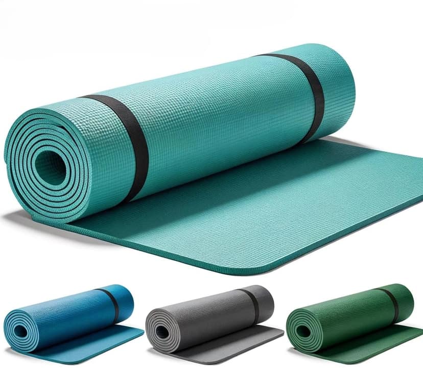 EnlightenMe Eco-Friendly TPE Yoga Mat - Non-Slip, High-Density, Extra Thick Mat for Yoga, Pilates, and Fitness Workout view 2