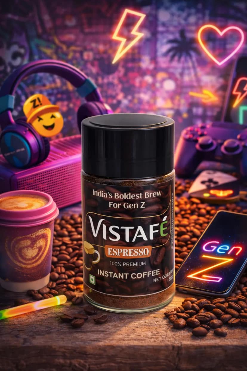 Vistafe Strong Espresso Instant Coffee for Bold Taste