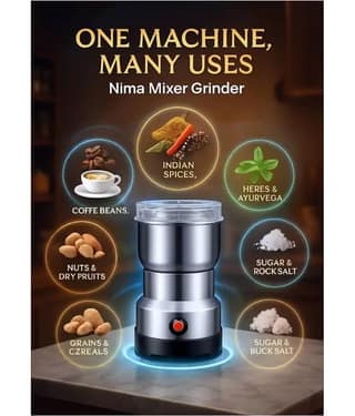 FLEXTOX Nima Japan 350W,26000 RPM Mini Stainless Steel Spice Nuts Grainder Stainless Steel 1 Coffee Grinder