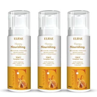 ELHAE Natural Honey Moisturizing Lotion Pack of 3, Body and Hand Hydration with Pure Honey Extract, 50ml Each