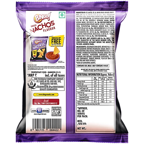 BINGO MAD ANGLES CHEESE NACHOS 30G view 2