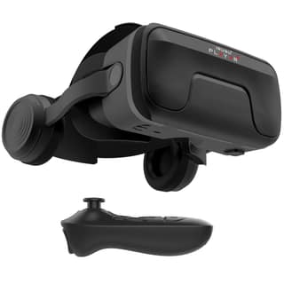 Irusu Play VR Ultra 3D VR Headset for Mobile - Virtual Reality Headset with 40MM HD Anti blueray Coated Lens,Controller,Stereo Headphones,Type C Connector,Inbuilt Touch Button for Mobile VR Gaming.