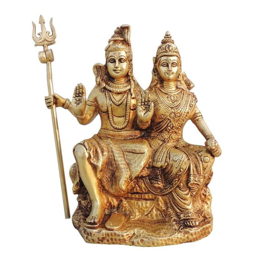 Brass Shiv Parivar God Idol - Premium Family Murti, Height : 9 Inch (BSMAS1353 C) view 2