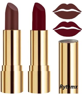 Rythmx Brown,Maroon Matte Creme Lipstick Long Stay on Lips Multi Pack of 2 8 g