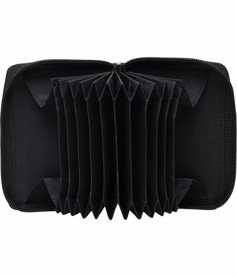 HRFSTAR 100% Leather Solid Men's Regular Wallet With 9 Slots For Card ( Black , Pack of 1 ) view 2
