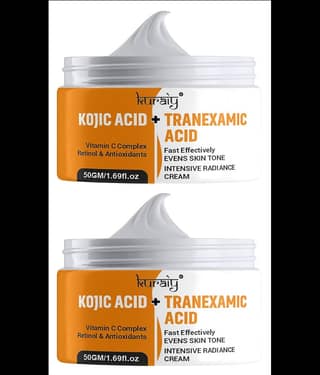 KURAIY Kojic Acid Brightening Wrinkle Removal Freckle Acne Scar removal cream Pack Of 2