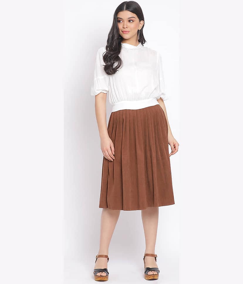 Oxolloxo Women's Viscose Regular Top ( White ) view 2