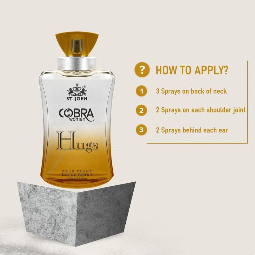 ST.JOHN Cobra Hugs Paris Perfume for Women| Eau de Parfum| Long Lasting Womens Perfume| Date Night Fragrance Body Spray for Women (100ml) view 4