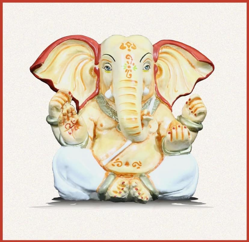 COPPERHOARD Resin Ganesh Idol,Vinayaka Statue,Ganpati Murti,Ganesha Idol for Home Decor,Ganesh ji Statue for Home & Office Temple,Ganesh Chaturthi Puja Room