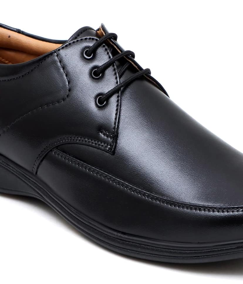 WUGO::Latest Stylish Men Formal Shoes|Black Derby Shoes|Office Shoes For Men's & Boys (Free Home Delivery) view 4