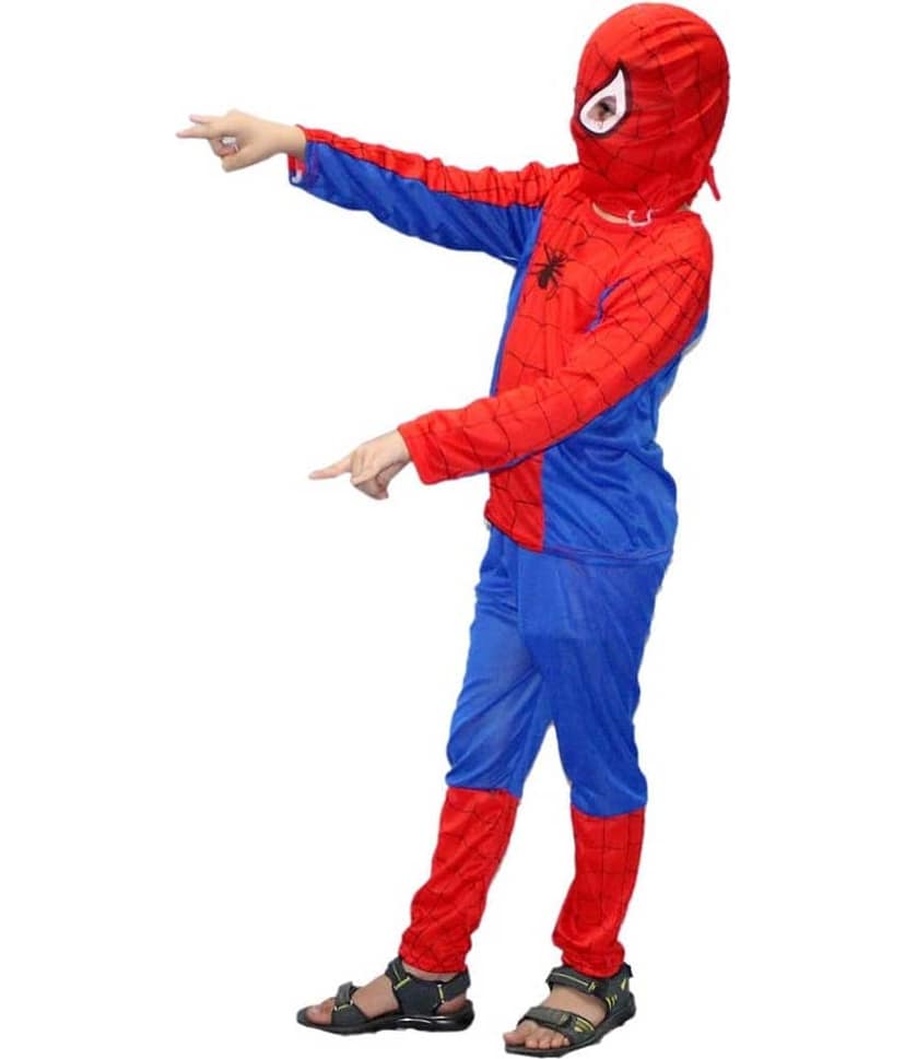 Kaku Fancy Dresses Spider Super Hero Costume -Red & Blue, 7-8 Years, for Boys view 2