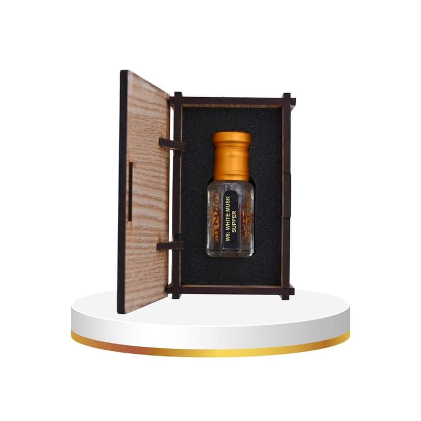 alnaqi fragrances White Musk Supper Attar| Perfume Oil Unisex | Alcohol-Free Arabian Attar Roll-On | Long-Lasting Concentrated Perfume Oil with Soft Musk, Floral & Amber Notes