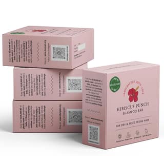 Shunyam Hibiscus Punch Shampoo Bar for Dry and Frizzy Hair | Pack Of 4 Shunyam Hibiscus Punch Shampoo Bar for Dry and Frizzy Hair | Pack Of 4 - White / 70 g (Pack of 4)
