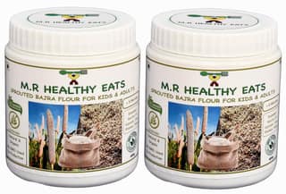 M.R Healthy Eats- Organic Sprouted Bajra Flour for Kids & Adults In Food-Grade Container 400 gms each (Pack of 2) (+6 Months)