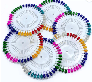 FIABLE COLLECTION Colorful Large Ball Pins for Stall, Abaya, Hijab Brooch (Multicolor)