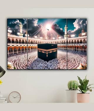 SNDArt Set Of 3 Islamic Religious Wall Paintings For Home Décor Gift Items 12 x 18 inch