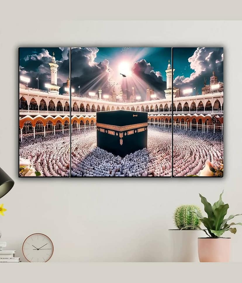 SNDArt Set Of 3 Islamic Religious Wall Paintings For Home Décor Gift Items 12 x 18 inch