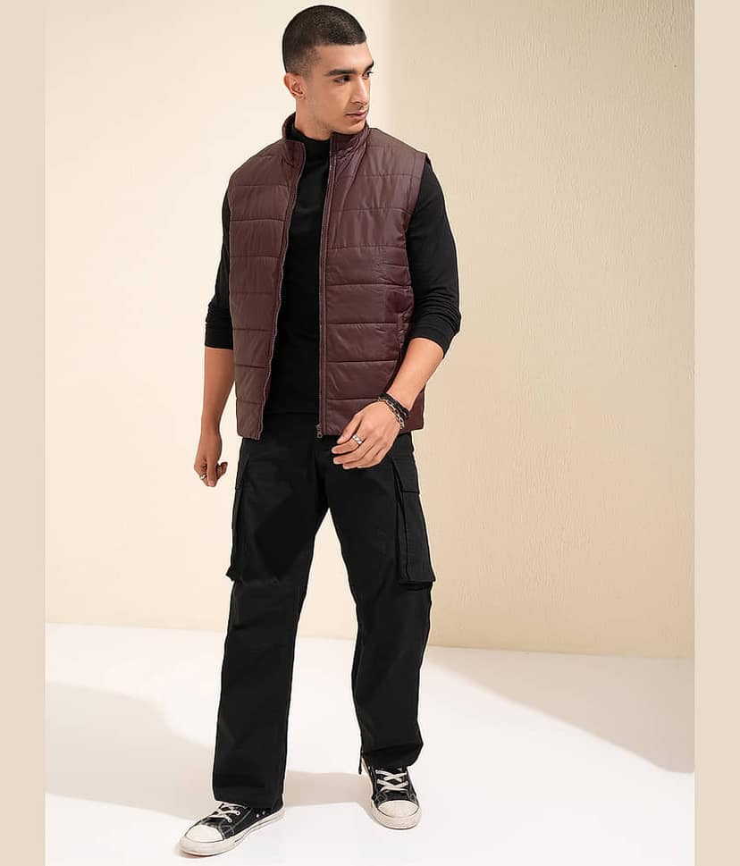 Highlander Polyester Men's Puffer Jacket - Brown ( Pack of 1 ) view 2